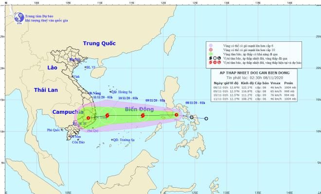 Áp thấp nhiệt đới ở miền Trung Philippines đi vào Biển Đông, khả năng thành bão