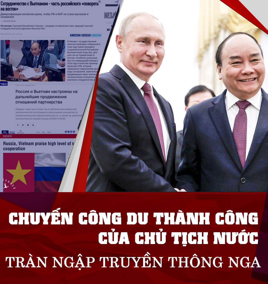 Chuyến công du thành công của Chủ tịch nước tràn ngập truyền thông Nga