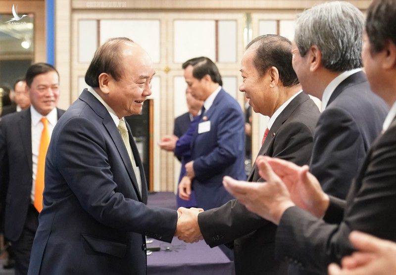 Thủ tướng dự Lễ kỷ niệm 25 năm đường bay Việt Nam - Nhật Bản. Ảnh VGP/Quang Hiếu