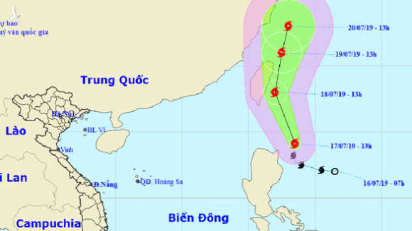 Xuất hiện bão Danas gần Biển Đông, gió giật cấp 10 - Ảnh 1.