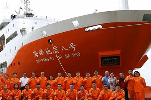 Tàu khảo sát Hải Dương Địa chất 8 của Trung Quốc đang có những hành vi vi phạm vùng đặc quyền kinh tế và thềm lục địa Việt Nam ở khu vực phía Nam Biển Đông. Ảnh: SCMP. 
