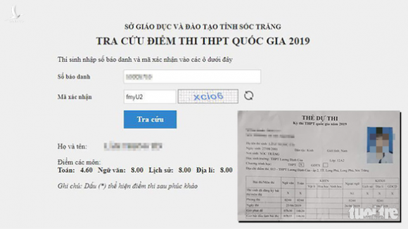 Sở GD-ĐT tỉnh lỡ tay công bố điểm thi THPT quốc gia? - Ảnh 1.