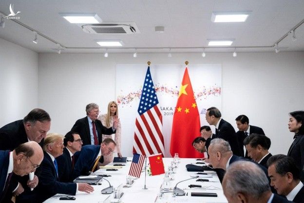 Tổng thống Trump và Chủ tịch Trung Quốc Tập Cận Bình tại cuộc gặp hôm 29/6 ở Osaka, Nhật Bản.  