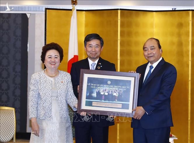 Thủ tướng Nguyễn Xuân Phúc tiếp ông Masayuki Hyodo, Chủ tịch kiêm Tổng Giám Đốc Điều hành Toàn cầu - Tập đoàn Sumitomo. Ảnh: Thống Nhất/TTXVN