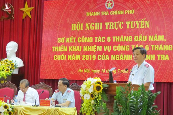 Tổng Thanh tra Chính phủ Lê Minh Khái phát biểu khai mạc hội nghị.