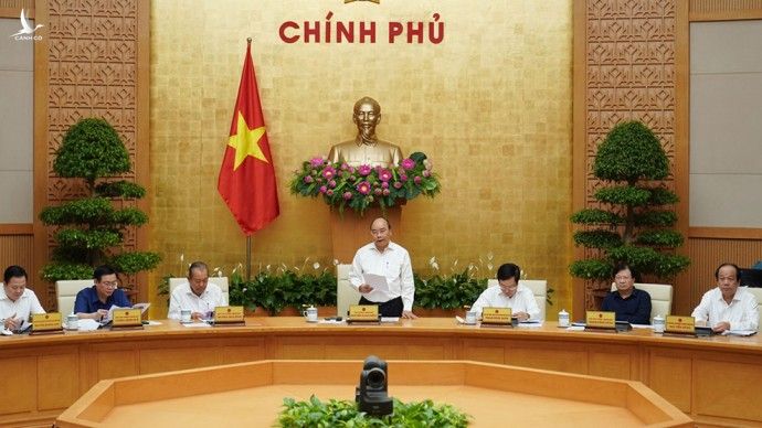 Thủ tướng Chính phủ Nguyễn Xuân Phúc phát biểu tại buổi làm việc (Ảnh: VGP) 