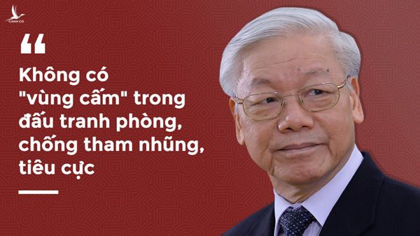 Tổng Bí thư, Chủ tịch nước Nguyễn Phú Trọng luôn khẳng định quyết tâm trong công cuộc phòng chống tham nhũng. Ảnh: KT 