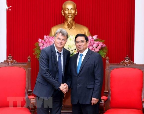 Trưởng Ban Tổ chức TW tiếp Bí thư Toàn quốc Đảng Cộng sản Pháp hình ảnh 1 Truong Ban To chuc TW tiep Bi thu Toan quoc Dang Cong san Phap hinh anh 1