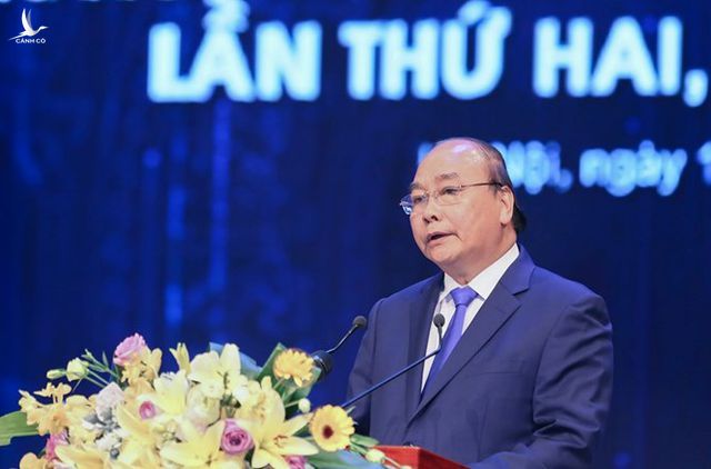 Thủ tướng Nguyễn Xuân Phúc phát biểu tại lễ trao giải báo chí với công tác đấu tranh phòng, chống tham nhũng, lãng phí