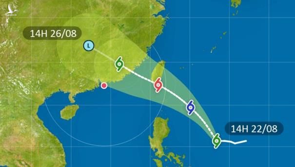 Dự báo hướng đi của bão Bailu theo Trung tâm dự báo Khí tượng Thủy văn Quốc gia (Việt Nam) và Đài Khí tượng Hong Kong. 