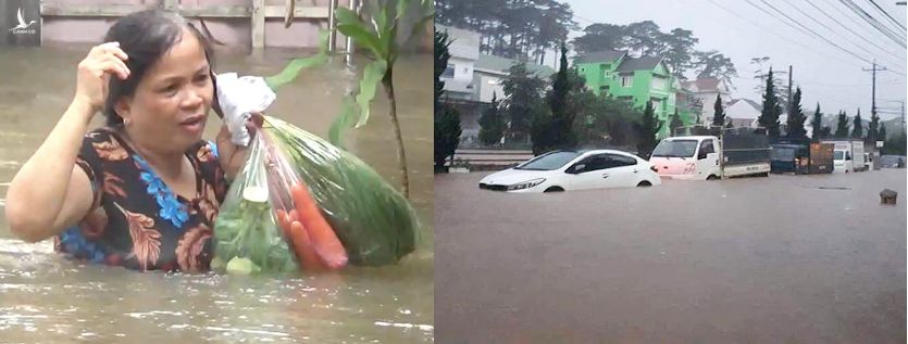 Hình ảnh ngập lụt ở Phú Quốc và Đà Lạt 