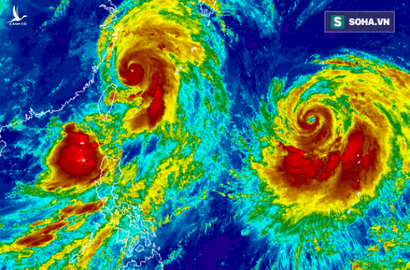 Song bão Thái Bình Dương nuốt chửng áp thấp nhiệt đới trên Biển Đông: Nguy cơ sáp nhập thành siêu bão cực mạnh? - Ảnh 1.