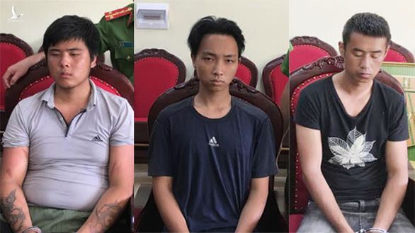 Ba nghi phạm người Trung Quốc tại cơ quan công an - Ảnh: Công an cung cấp 