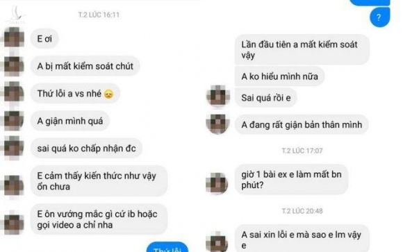 Đoạn tin nhắn lan truyền trên mạng xã hội.