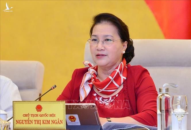 Chủ tịch Quốc hội Nguyễn Thị Kim Ngân phát biểu. Ảnh: Dương Giang/TTXVN 