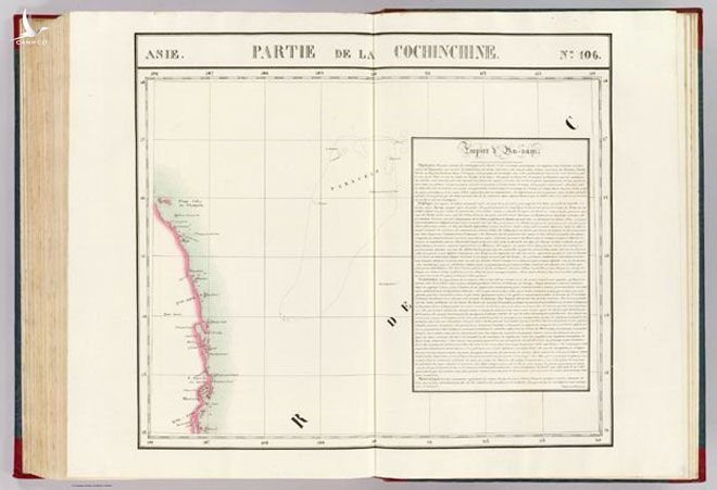 Bản đồ “106 Partie de la Cochichine”, Atlas Universel, 1827. Nguồn: Princeton University 