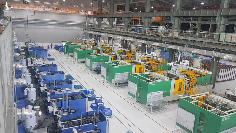 Hệ thống máy móc hiện đại được đầu tư trong nhà máy sản xuất linh kiện nhựa Vinfast- An Phát 