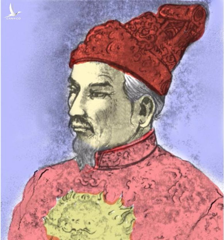Một bức hình chân dung hoàng đế Gia Long. Ảnh: Vntinnhanh 