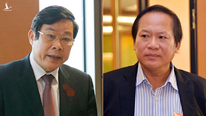 Hai Cựu Bộ trưởng Nguyễn Bắc Son và Trương Minh Tuấn.