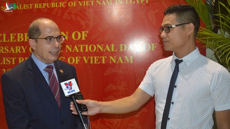 PV VOV phỏng vấn Thứ trưởng Ngoại giao Ai Cập (Ảnh: Ngọc Thạch) 