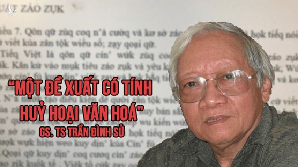 GS-TS Trần Đình Sử trong một lần phát biểu về đề xuất cải tiến tiếng Việt