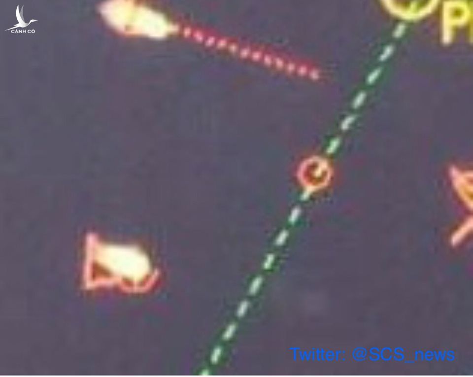 Vòng tròn đỏ nhỏ trên đường đứt đoạn màu xanh là giếng dầu vừa mới được khoan ở lô dầu 06.1 (Nguồn: South China Sea News).
