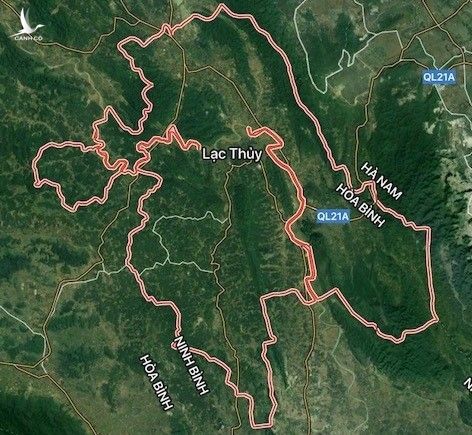 Vị trí khu sinh thái Lạc Thủy.