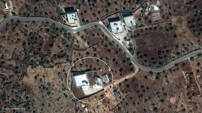 Hình ảnh vệ tinh do Maxar Technologies ghi nhận về địa điểm được cho là nơi ẩn náu cuối cùng của trùm IS Abu Bakr al-Baghdadi (Ảnh: The New York Times) 