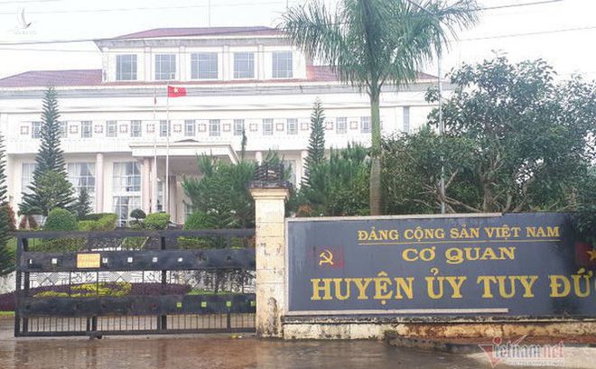 Huyện ủy Tuy Đức nơi xảy ra vụ việc Chánh Văn phòng bị tố đánh lái xe nhập viện 