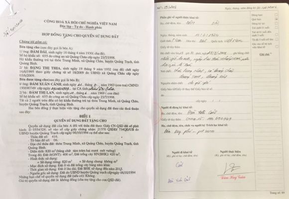 Hàng loạt 'người chết sống lại' ký giấy cho tặng đất - ảnh 1