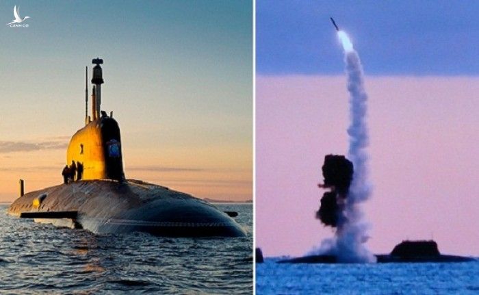 Tàu ngầm hạt nhân Nga phóng tên lửa hành tình 'tử thần Kalibr'  