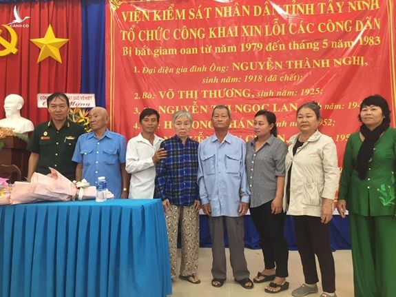 Viện KSND tỉnh Tây Ninh xin lỗi công khai 7 nạn nhân trong vụ án oan sai 