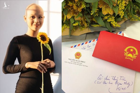Thủ tướng gửi thư và hoa cho nữ sinh ung thư đi thi duyên dáng 