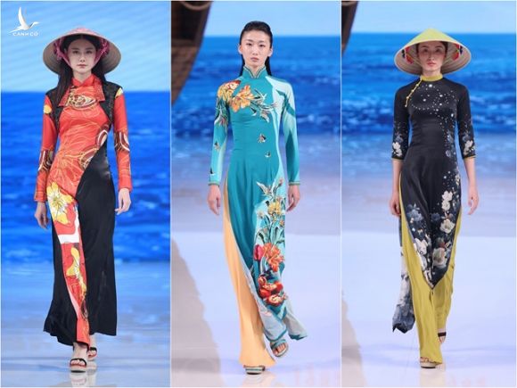 Loạt trang phục giống hệt áo dài, nón lá của nhà mốt Trung Quốc khiến nhiều người Việt phẫn nộ /// ẢNH: CHỤP MÀN HÌNH CHINA DAILY