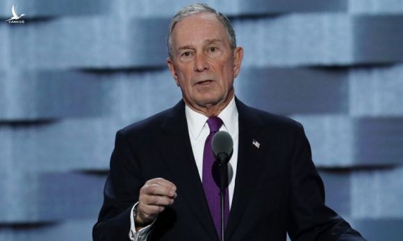 Tỷ phú Michael Bloomberg phát biểu tại Hội nghị Quốc gia của đảng Dân chủ hồi tháng 7. Ảnh: AP.