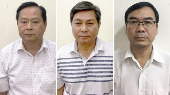 Từ trái qua phải: Nguyễn Hữu Tín, Đào Anh Kiệt, Trương Văn Út  /// Ảnh: Bộ Công an cung cấp