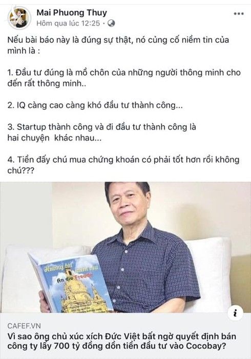 Chia sẻ của Hoa hậu Mai Phương Thúy về "tai nạn" của ông Mai Huy Tân. 