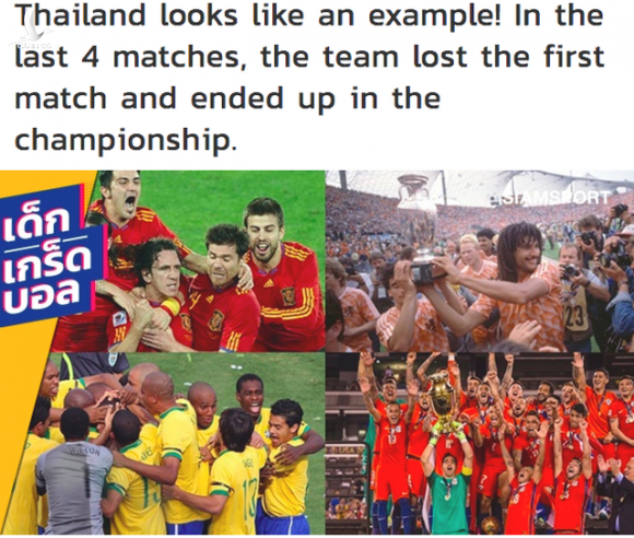 Báo Thái Lan gây sốc khi so sánh đội nhà với Brazil, Tây Ban Nha - 1