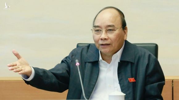 Thủ tướng Nguyễn Xuân Phúc phát biểu tại thảo luận tổ sáng 11.11 /// Ảnh Gia Hân