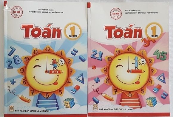 Sách Toán lớp 1 của Nhà xuất bản Giáo dục Việt Nam. Ảnh: Thanh Hằng