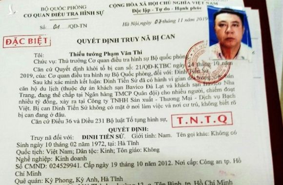 Đã bắt được Tổng giám đốc Bavico Đinh Tiến Sử theo lệnh truy nã đặc biệt - Ảnh 2.