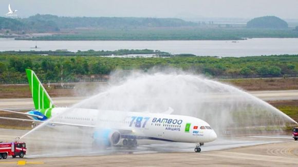 Chiếc Boeing 787-9 đầu tiên vừa được Bamboo nhận cuối tuần trước /// Ảnh T.H