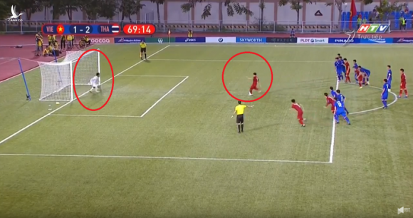 Dùng tiểu xảo để cản penalty của U22 Việt Nam, thủ môn Thái Lan bị trọng tài bắt thóp - Ảnh 1.