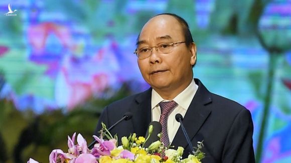 Thủ tướng Nguyễn Xuân Phúc phát biểu tại lễ kỷ niệm sáng 21.12 /// Ảnh Gia Hân