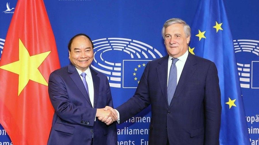 Thủ tướng Nguyễn Xuân Phúc và ông Bernd Lange, Chủ tịch Ủy ban Thương mại quốc tế của Nghị viện châu Âu
