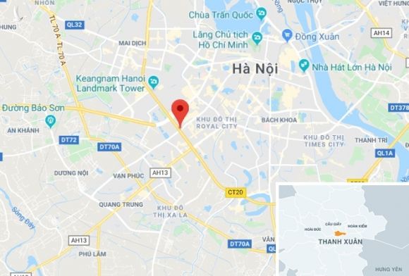 Xe bien so xanh boc chay giua duong vanh dai 3 hinh anh 2 map_thanhxuan_chayxe.jpg