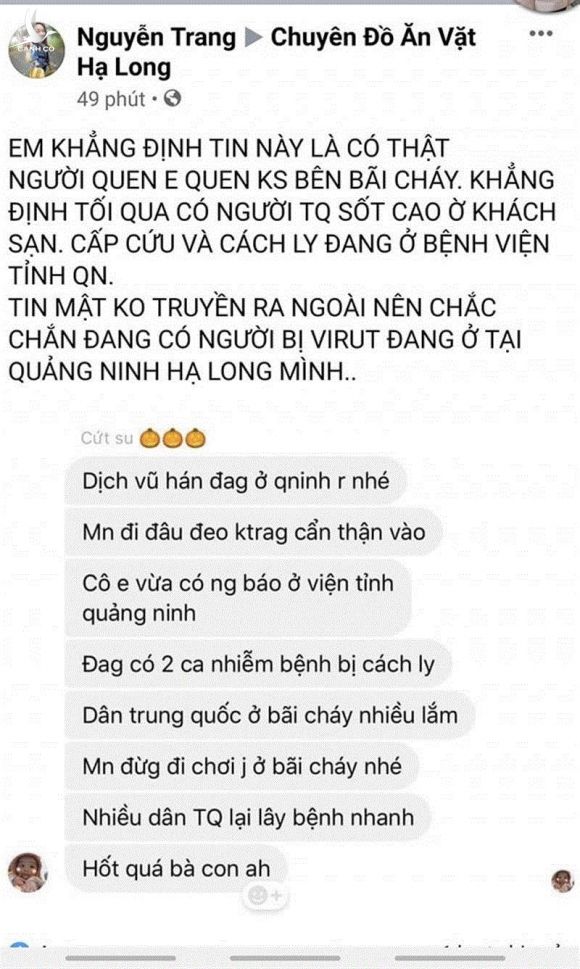 Triệu tập người tung tin sai sự thật về dịch cúm corona tại Quảng Ninh - 2