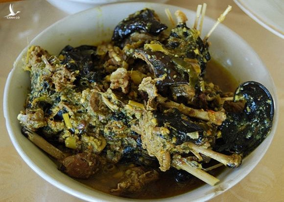 Món thịt dơi Paniki ở tỉnh Bắc Sulawesi /// Ảnh chụp màn hình difanews