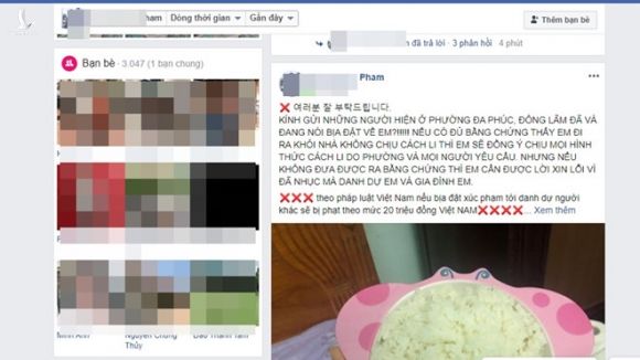 Du học sinh trở về từ Hàn Quốc bày tỏ tâm tư lên mạng xã hội facbook trong lúc tự cách ly tại nhà /// Ảnh Lê Tân