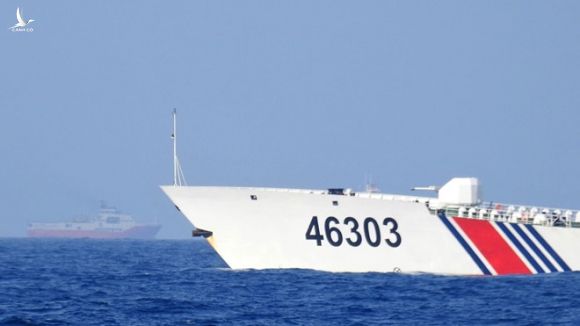 Tàu hải cảnh 46303 cùng tàu Hải Dương địa chất 8 của Trung Quốc xâm phạm chủ quyền Việt Nam tháng 10.2019 /// Ngư dân cung cấp